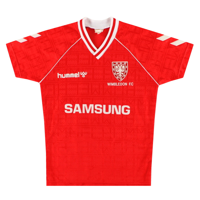 1990-91 Wimbledon Hummel Auswärtstrikot Gr. L (Jungen)