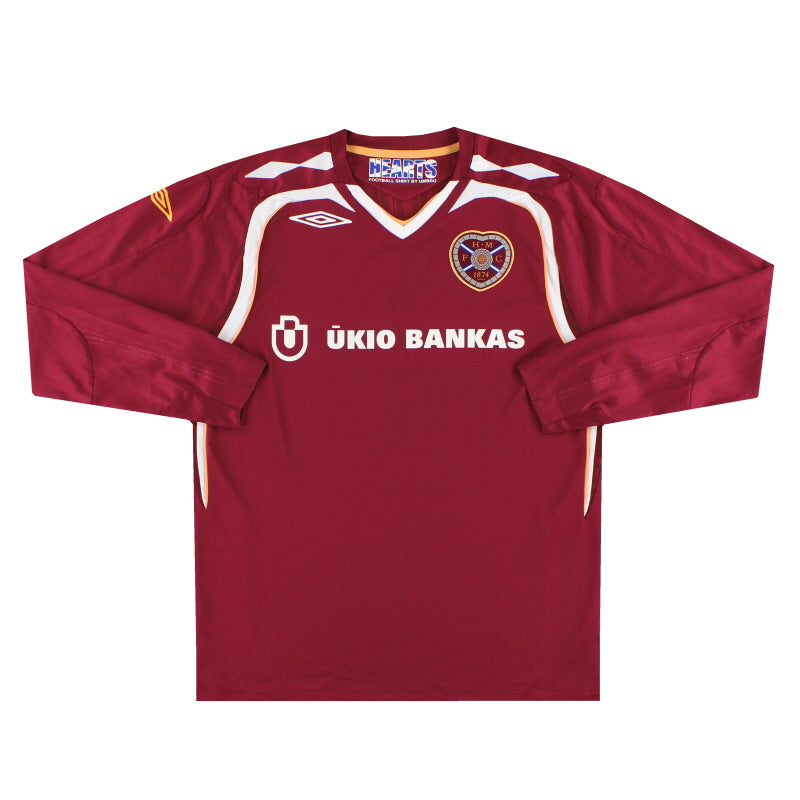 2007-08 Hearts Umbro Heimtrikot Langarm M