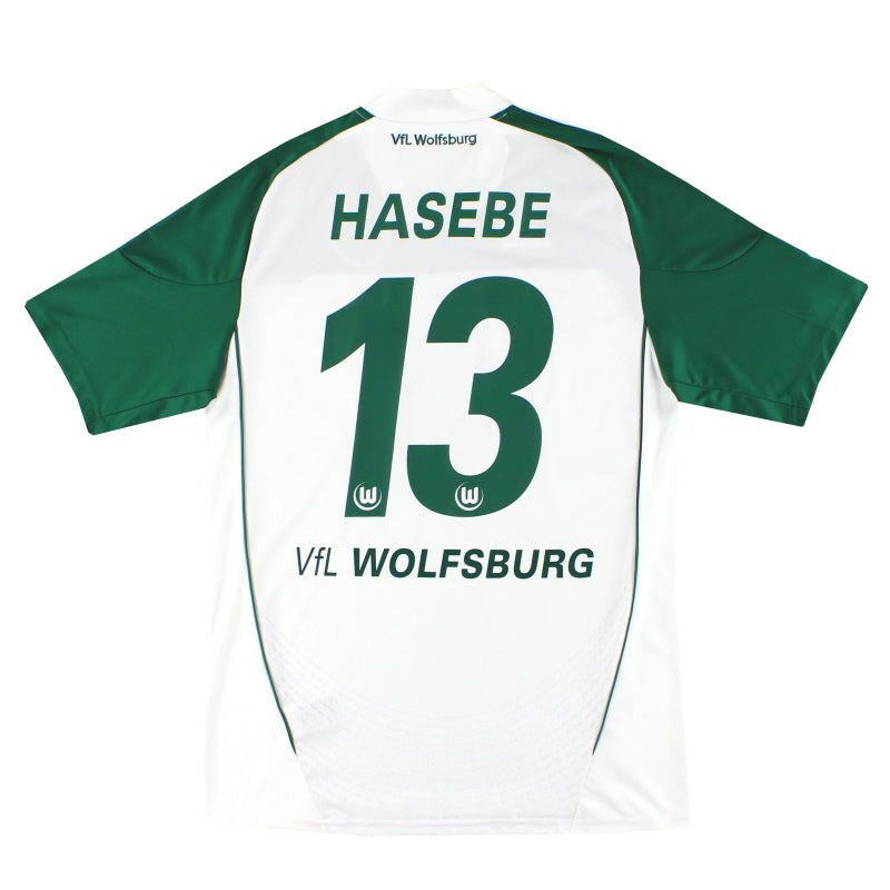2010-11 Wolfsburg adidas Heimtrikot Hasebe #13 *Neuwertig* M
