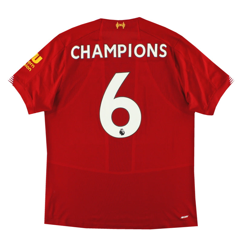 2019-20 Liverpool New Balance Heimtrikot Champions #6 L