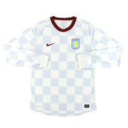 2011-12 Aston Villa Nike Auswärts-Trikot (Spielerversion) langarm L
