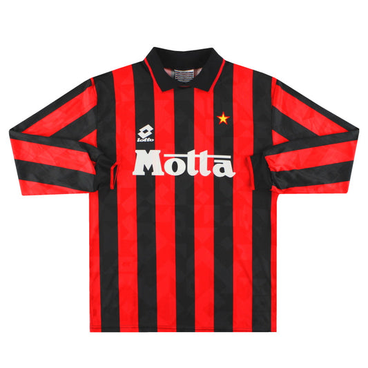 1993-94 AC Milan Lotto Home Shirt #9 L/S
