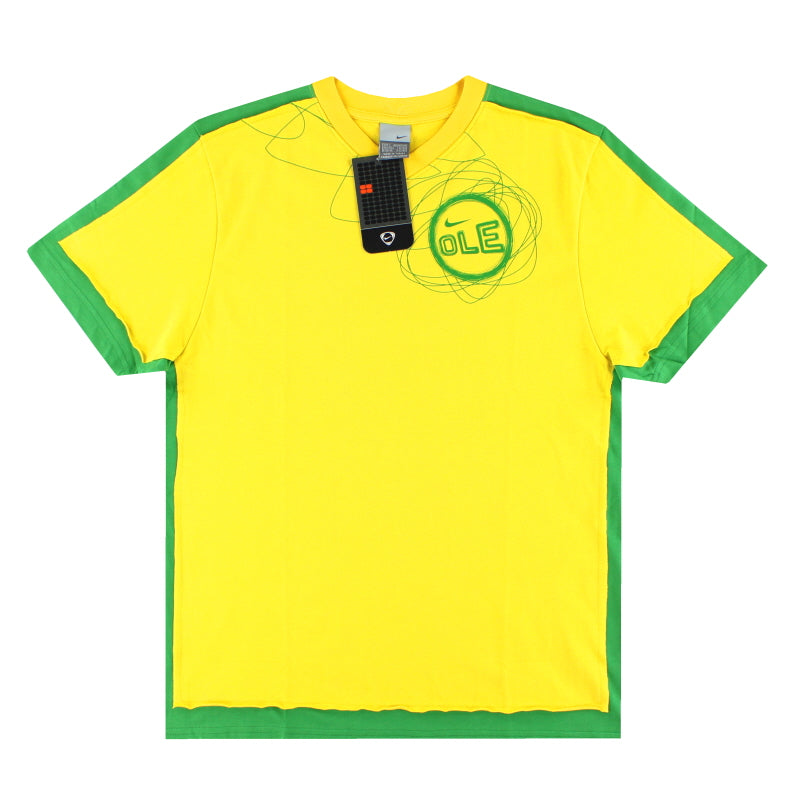 2003-04 Nike Brazil 'Ole' Grafik-T-Shirt *NEU M. ETIKETT* L