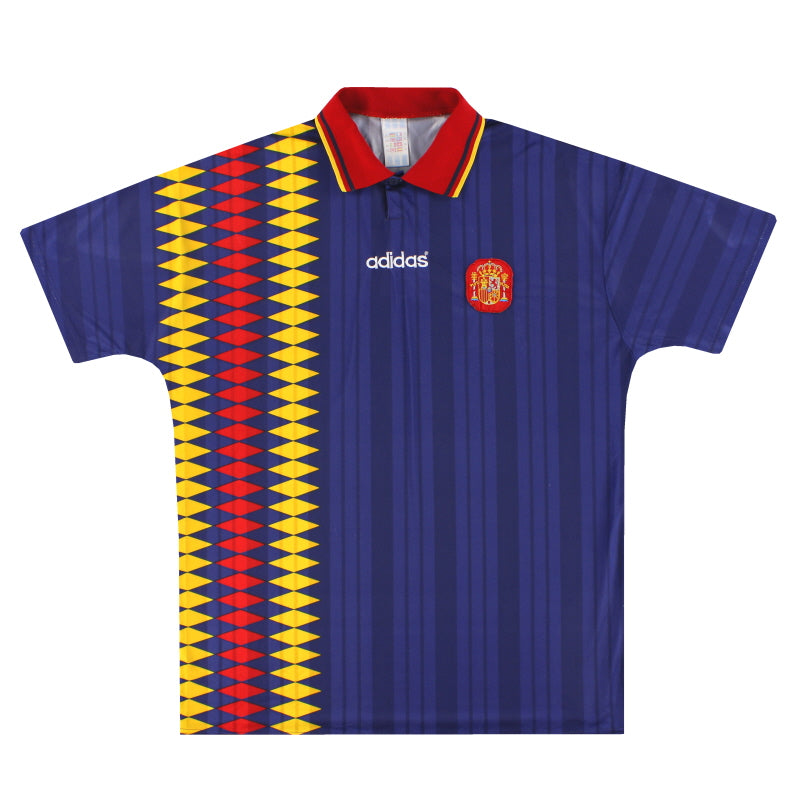 1994-96 Spanien adidas Auswärtstrikot XL