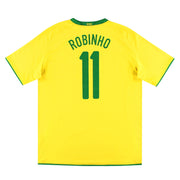 2008-10 Brasilien Nike Heimtrikot Robinho #11 XL