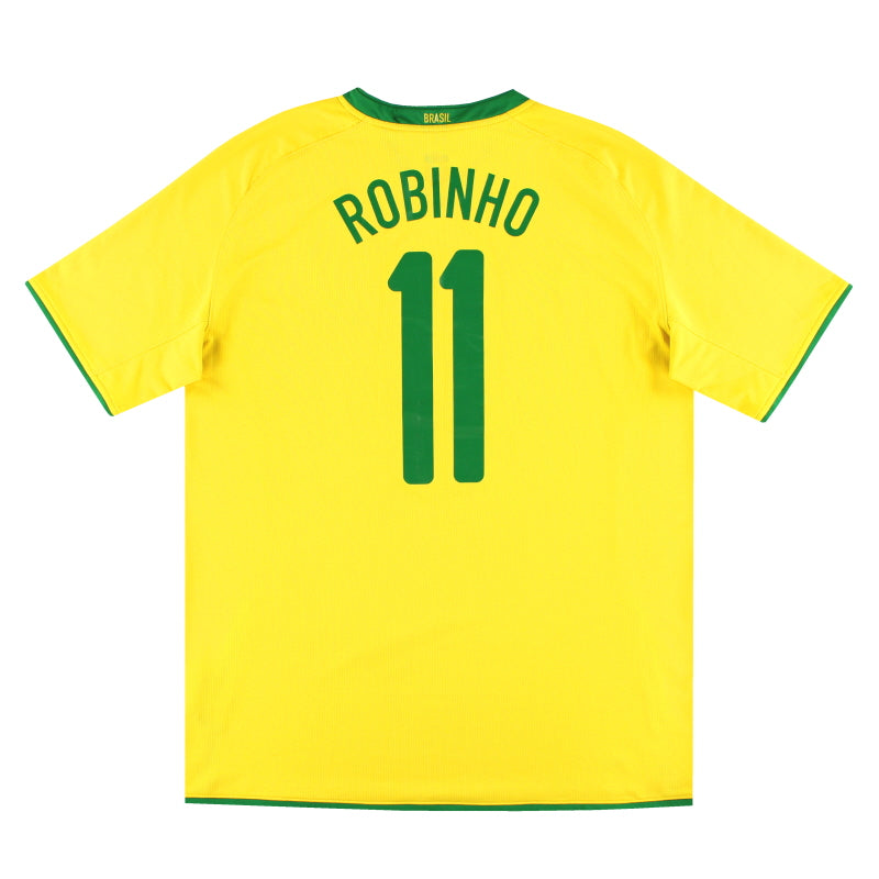 2008-10 Brasilien Nike Heimtrikot Robinho #11 XL