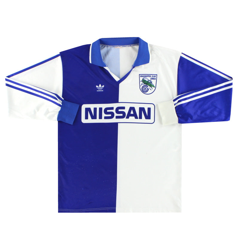 1985-91 Grasshoppers adidas Heimtrikot Langarm M
