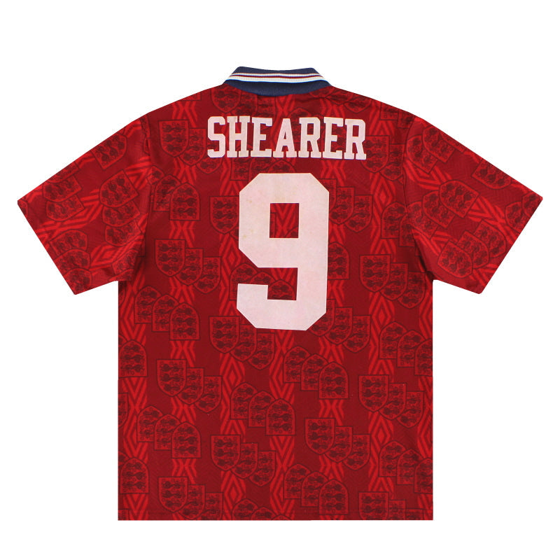 1994-95 England Umbro Auswärtstrikot Shearer Nr. 9 M