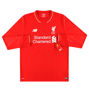 2015/16 Liverpool New Balance Heimtrikot Langarm *mit Etikett*