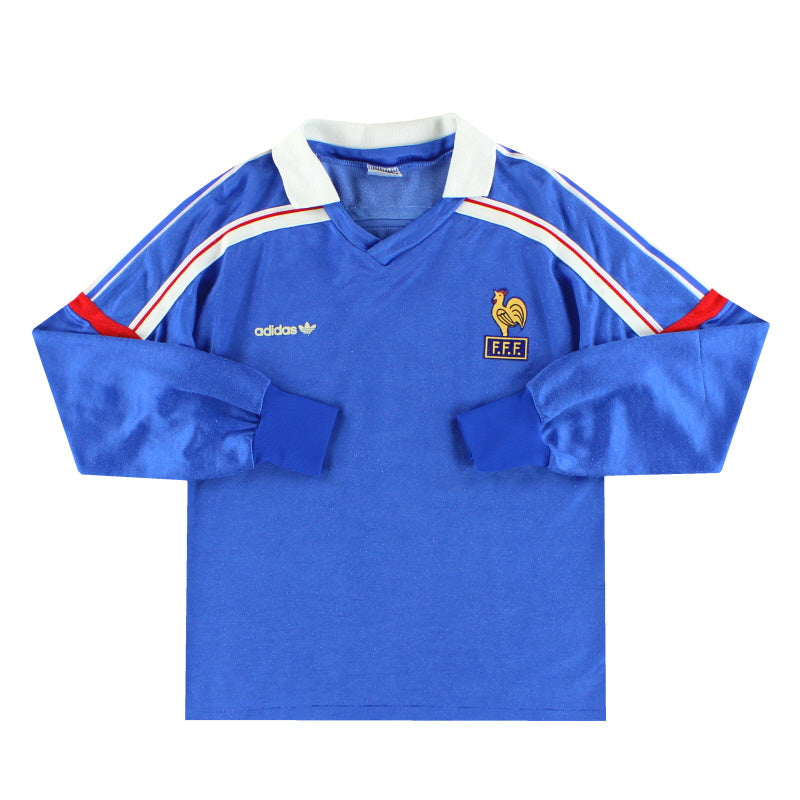 1985-90 Frankreich adidas Heimtrikot L/S