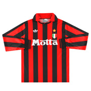 1992-93 AC Mailand adidas Heimtrikot Langarm M