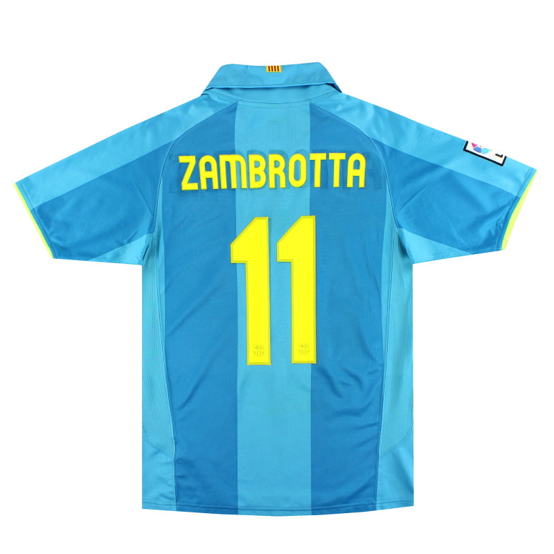 2007-08 Barcelona Nike Auswärtstrikot Zambrotta #11 S