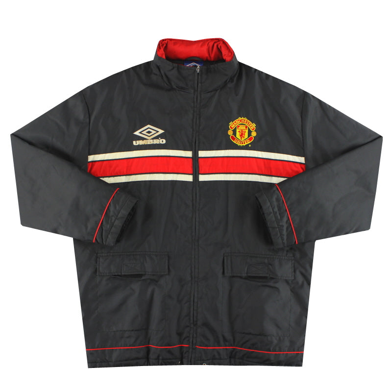 1998-99 Manchester United Umbro Gepolsterter Trainer-Mantel XL