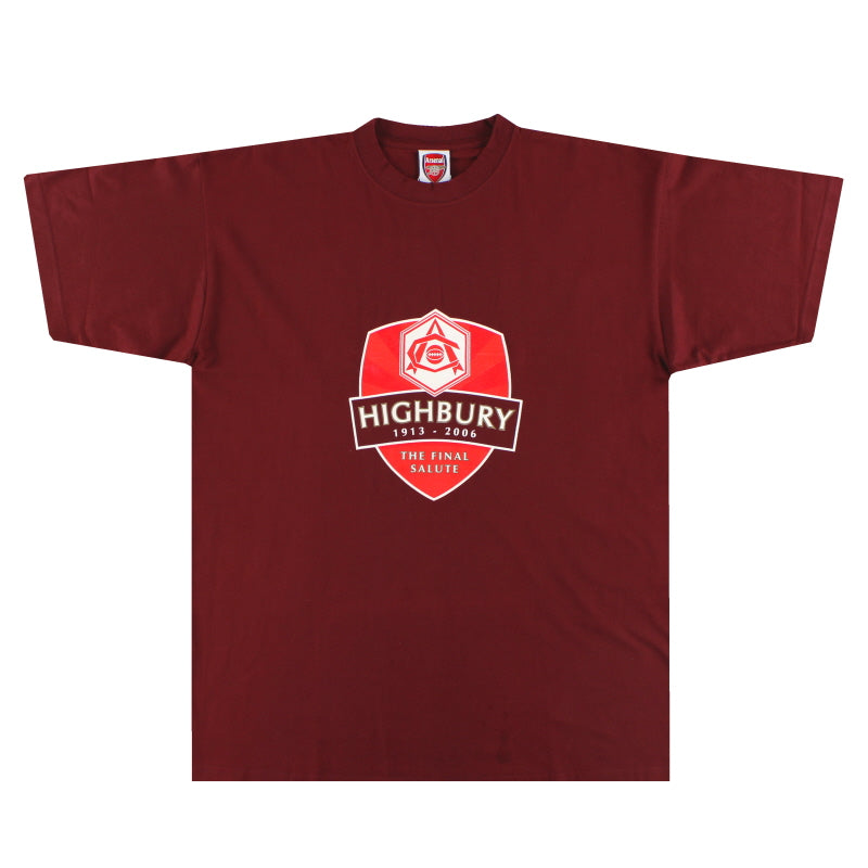 2005-06 Arsenal 'Highbury' Grafik-T-Shirt L
