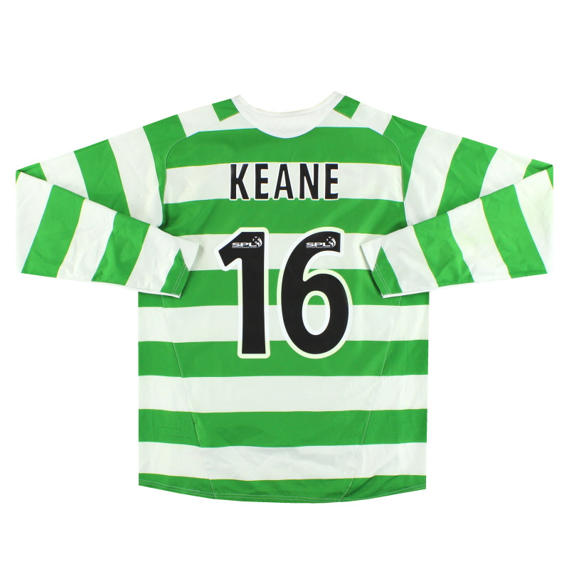 2005-07 Celtic Nike Heimtrikot Keane #16 Langarm M