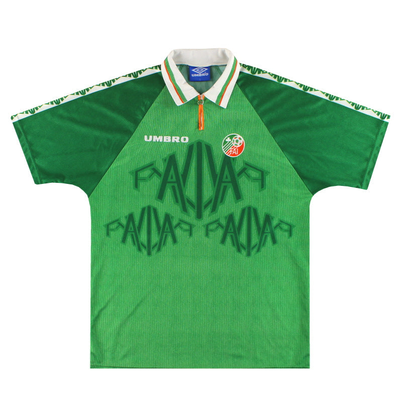 1996-98 Irland Umbro Player Issue Heimtrikot #12 L