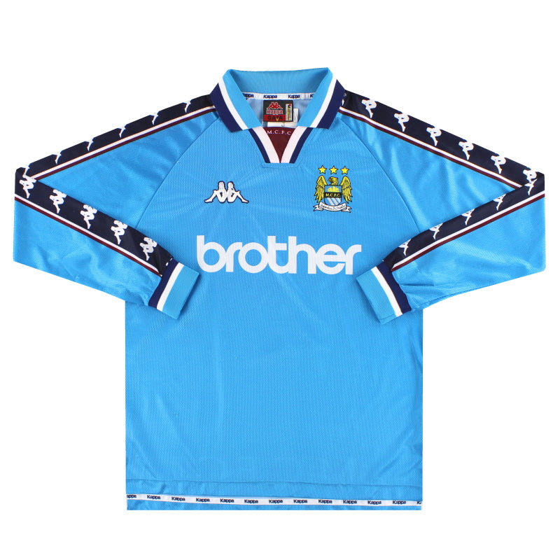 1997-99 Manchester City Heimtrikot langarm L