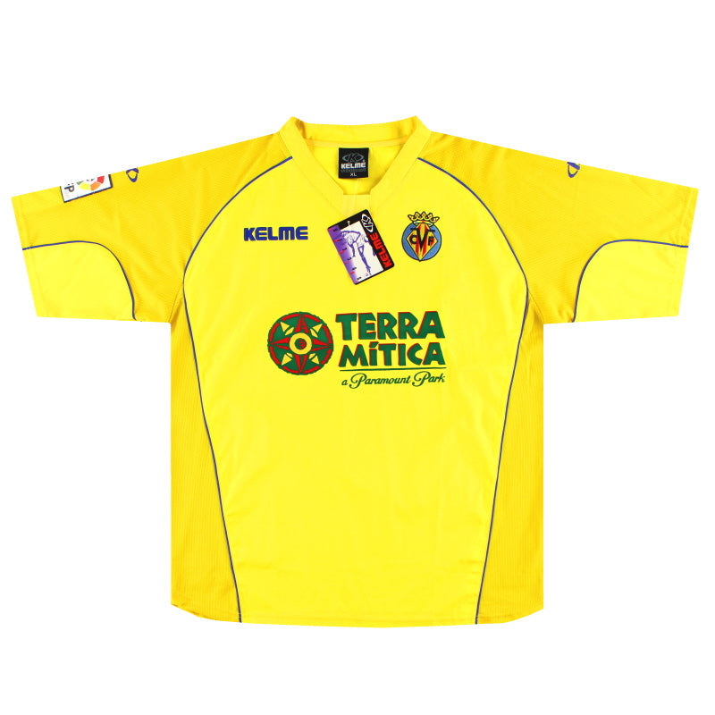 2003-04 Villarreal Kelme Heimtrikot *m/Etiketten* XL