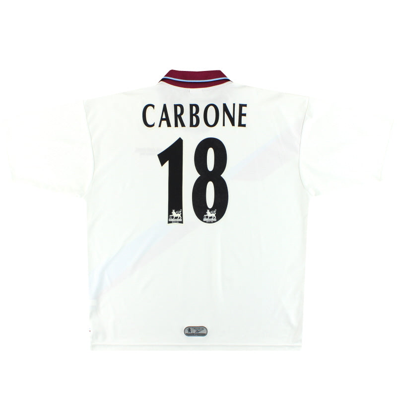 1999-00 Aston Villa Fila 'FA Cup Final' Auswärtstrikot Carbone #18 XL