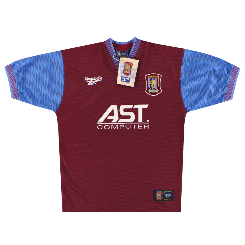 1997-98 Aston Villa Reebok Heimtrikot *mit Etikett* M L