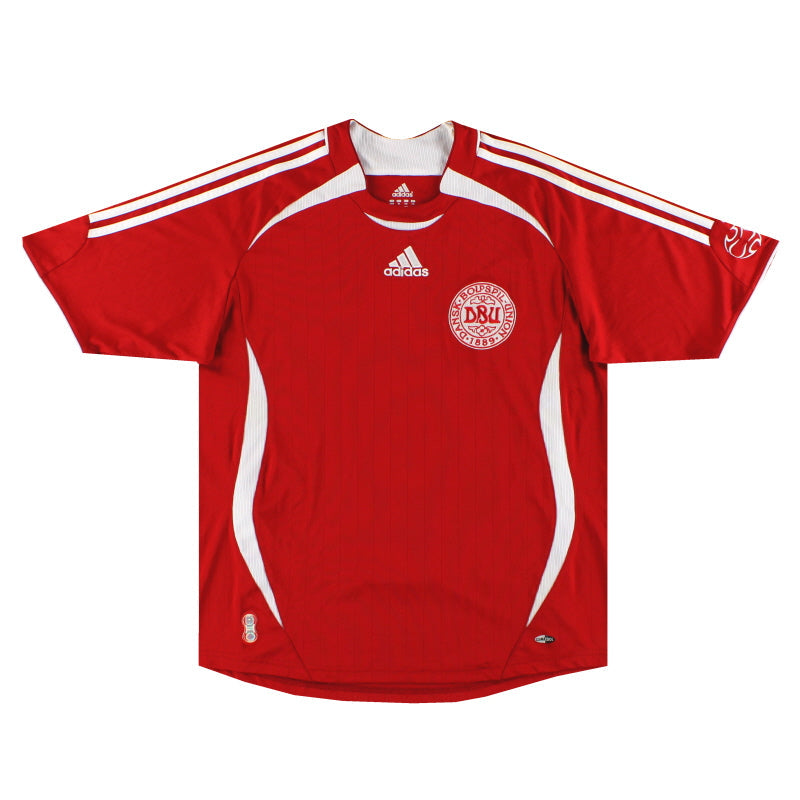 2006-08 Dänemark adidas Heimtrikot XS