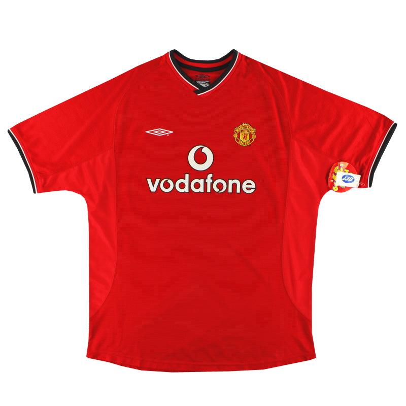 2000-02 Manchester United Umbro Heimtrikot *mit Etiketten* XL