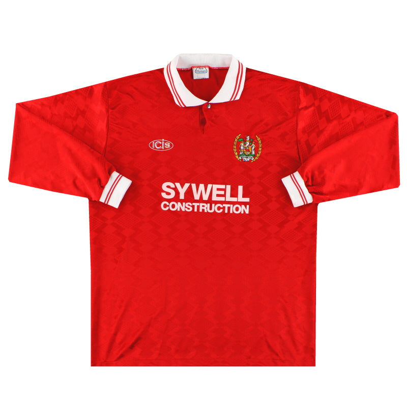 1996-97 Workington AFC ICIS Heimtrikot Langarm XL