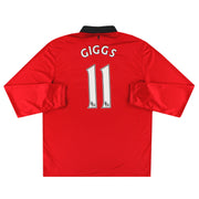 2013-14 Manchester United Nike Heimtrikot Giggs #11 Langarm XL