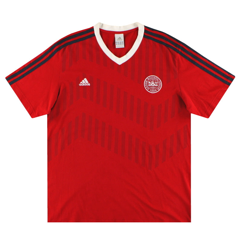 2012-13 Dänemark adidas Freizeit-T-Shirt *Neu* XL