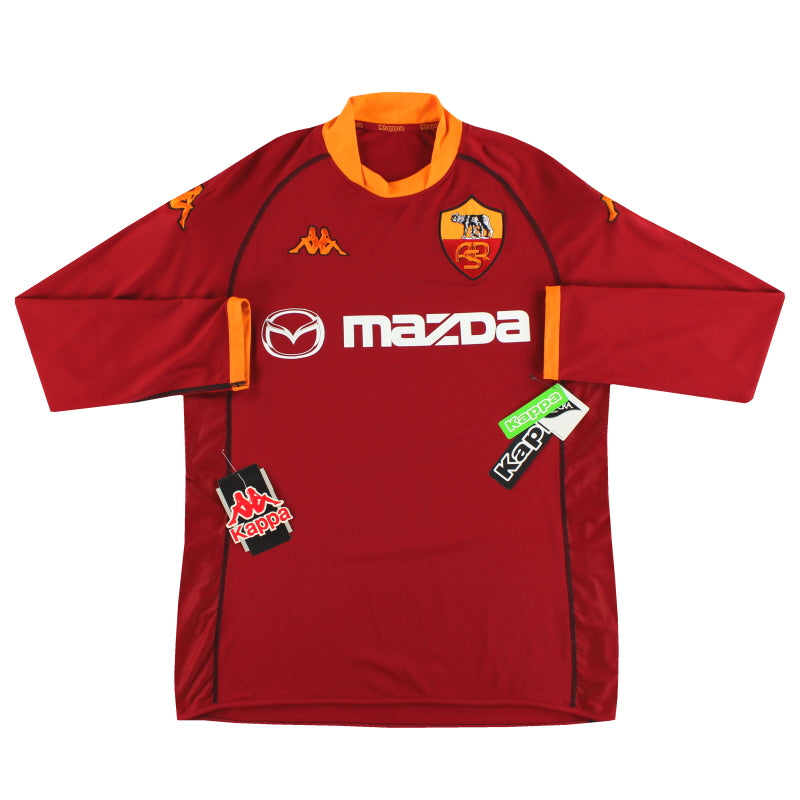 2002-03 Roma Kappa Heimtrikot Langarm *mit Etiketten* XXL