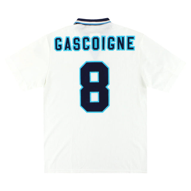 1995-97 England Umbro Home Shirt Gascoigne #8 XL