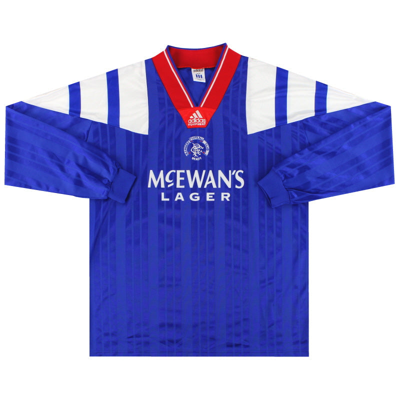 1992-94 Rangers adidas Spielerversion Heimtrikot L/S L/XL