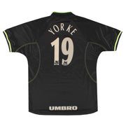 1998-99 Manchester United Umbro Auswärtstrikot Yorke #19 L