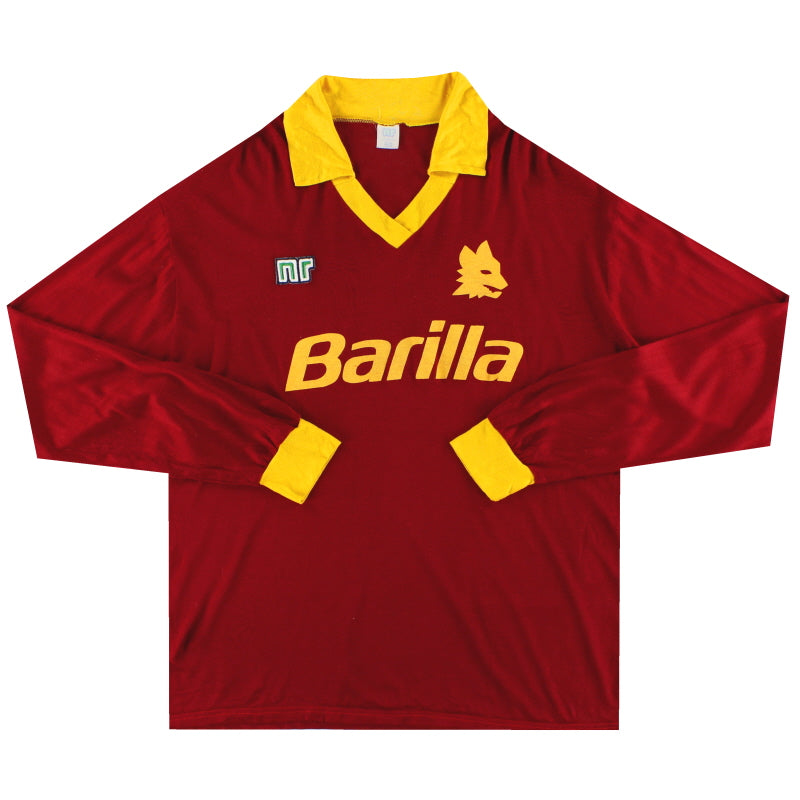 1986-87 Roma Heimtrikot Langarm XL