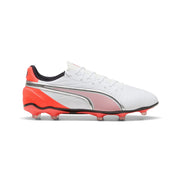 Puma King Match FG/AG Fußballschuhe - Puma White/Puma Silver/Glowing Red