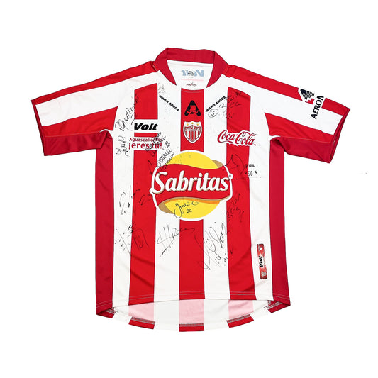 2008/09 NECAXA *SQUAD SIGNED* HOME SHIRT (M) VOIT