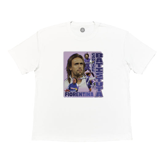 Fiorentina Batistuta Bootleg Tee, XL / Fiorentina / White