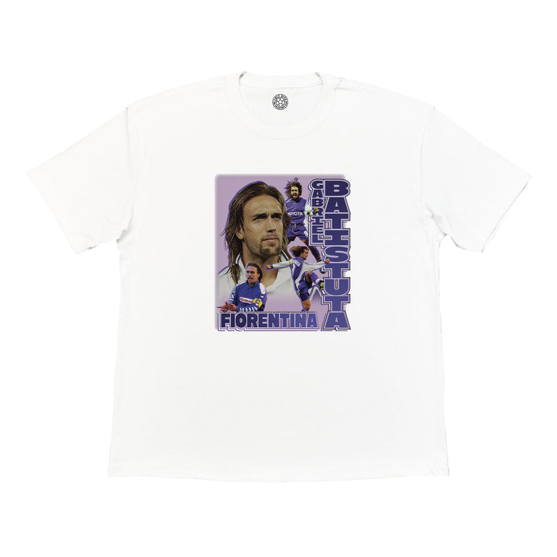 Fiorentina Batistuta Bootleg Tee, Large / Fiorentina / White