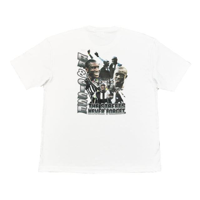 NEWCASTLE UNITED BA & CISSE BOOTLEG TEE, Cult Kits, Small / Newcastle / White