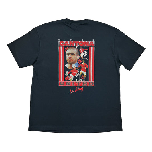 CANTONA 'LE KING' BOOTLEG TEE, Cult Kits, XXL / Manchester United / Black
