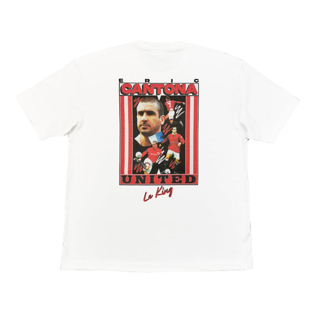 CANTONA 'LE KING' BOOTLEG TEE, Cult Kits, Large / Manchester United / White