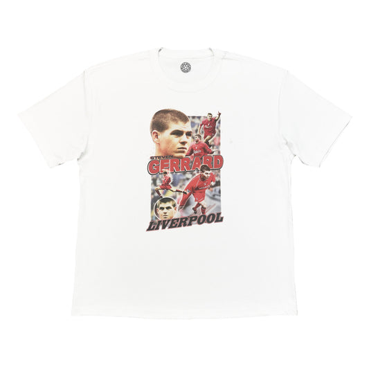 LIVERPOOL STEVEN GERRARD BOOTLEG TEE | Cult Kits, XXL / Liverpool / White