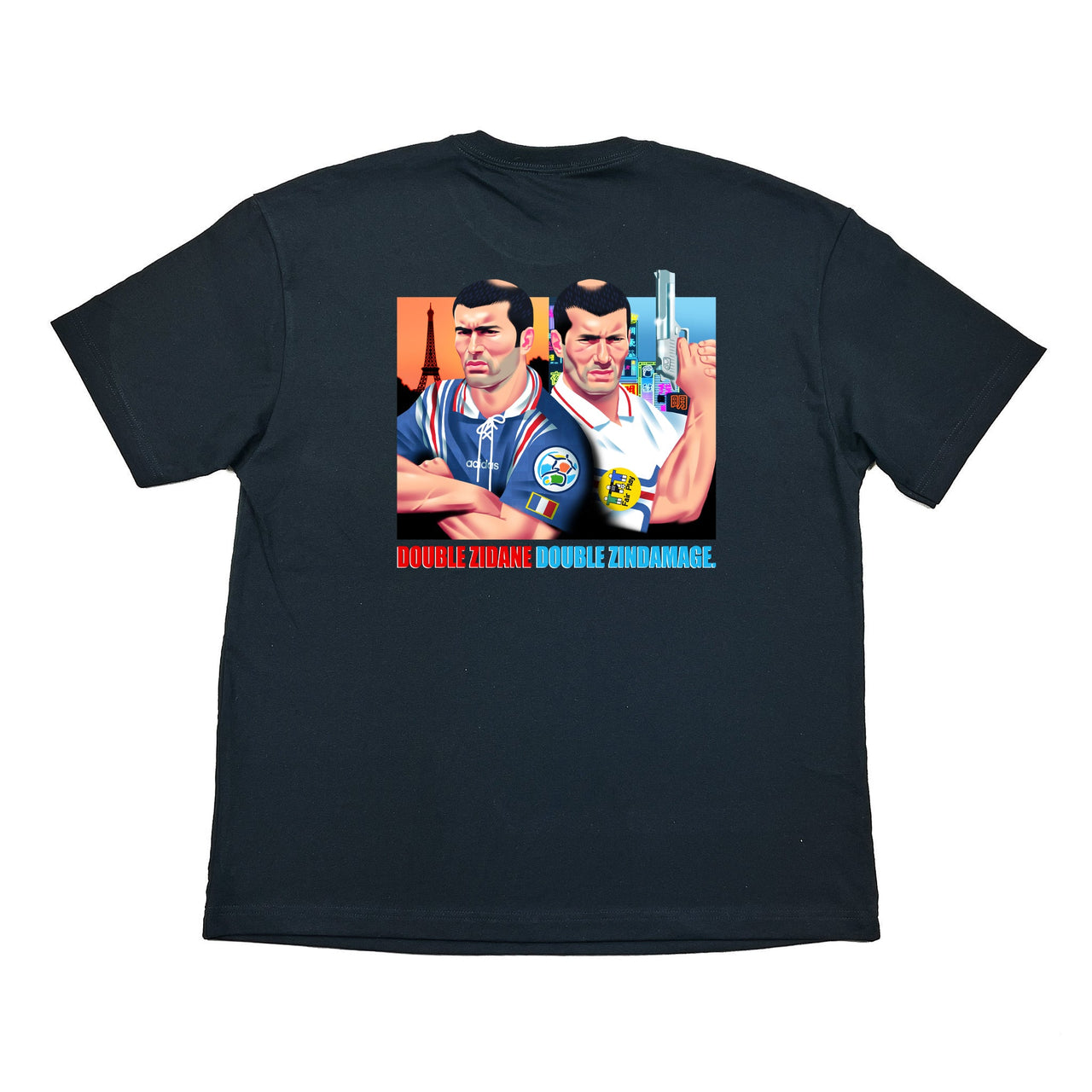 Double Zindamage Hong Kong Pop-Up Graphic Tee, Small / Black / Hong Kong