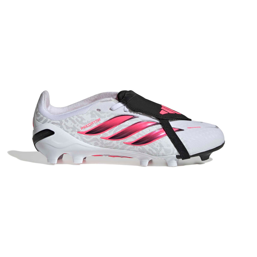 adidas Predator 26 Elite Fold-Over Tongue FG/AG Jnr Fußballschuhe - Ftwr White/Solar Turbo/Core Black