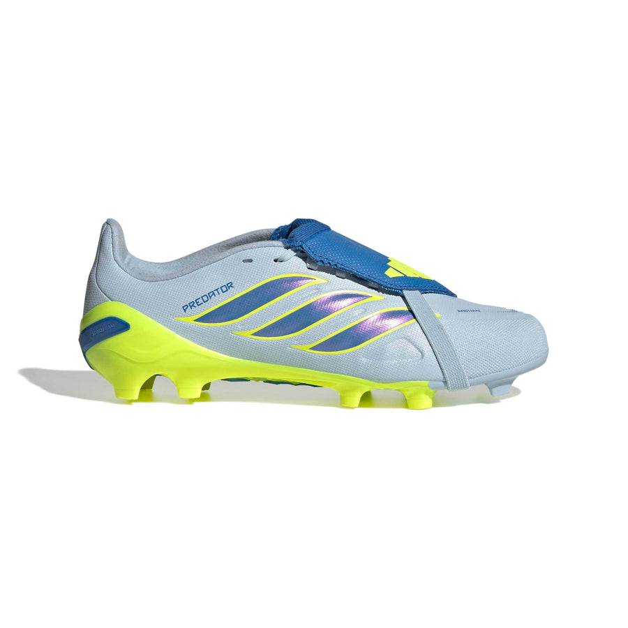 adidas Predator 26 League Fold-Over Tongue FG/AG Jnr Fußballschuhe - Crystal Sky/Ray Blue/Team Solar Yellow