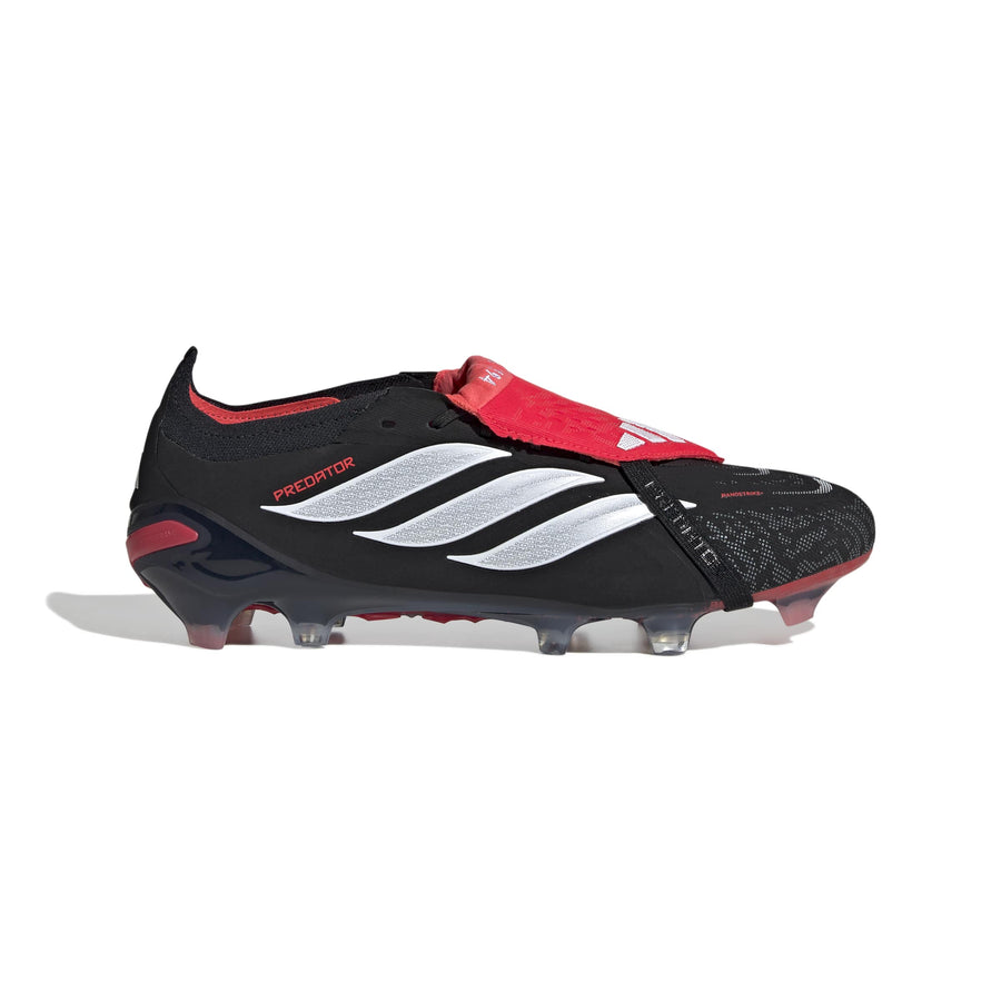 adidas Predator 26 Elite Fold--Over Tongue FG/AG Fußballschuhe - Core Black/Ftwr White/Lucid Red