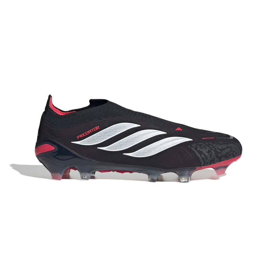 adidas Predator 26 Elite Laceless FG/AG Fußballschuhe - Core Black/Ftwr White/Lucid Red