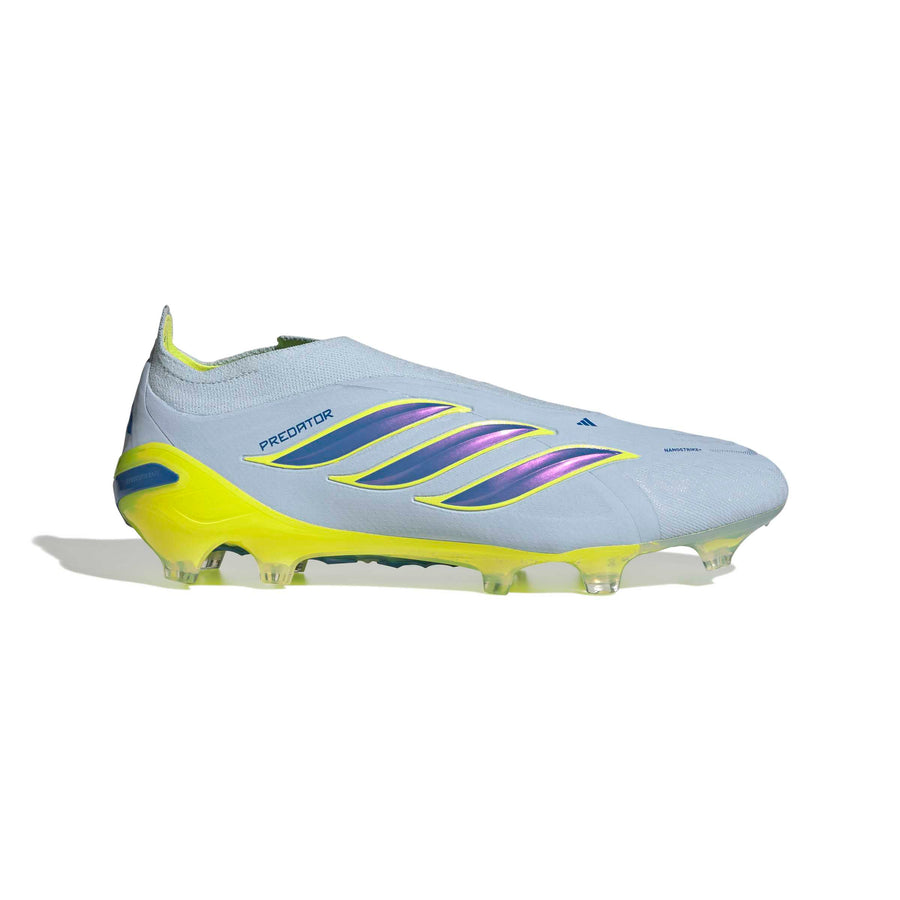 adidas Predator 26 Elite Laceless FG/AG Fußballschuhe - Crystal Sky/Ray Blue/Team Solar Yellow