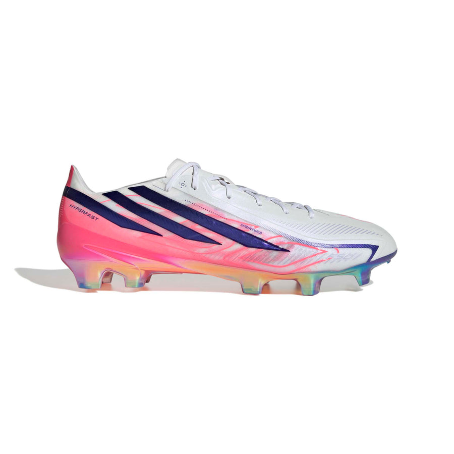 adidas F50 Hyperfast Elite FG/AG Fußballschuhe - Ftwr White/Solar Purple/Solar Turbo