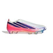 adidas F50 Hyperfast Elite Laceless FG/AG Fußballschuhe - Ftwr White/Solar Purple/Solar Turbo